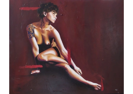 Desnudo en  rojo